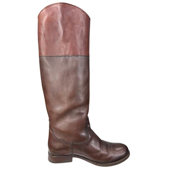 Frye Women’s Melissa D Ring Brown Logo Leather Riding Boot Size US 6.5 B - Picture 4 of 12